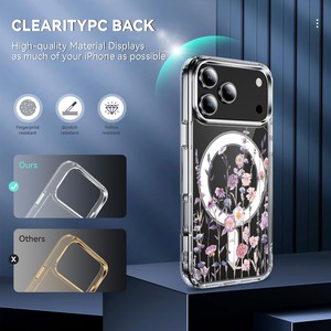 เคสโทรศัพท์ใสพิมพ์ลายดอกไม้ UV คุณภาพสูง Senyork พร้อมแม่เหล็ก สำหรับ iPhone 17 pro max 16 15 14 13 12pro - Product Image 5