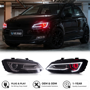 Faros Delanteros VLAND LED de Repuesto para VW <span class=keywords><strong>Golf</strong></span> Polo MK5 6R 6C GTI <span class=keywords><strong>TSI</strong></span> 2009 2010 2011 2012 2013 2014 <span class=keywords><strong>2015</strong></span> 2016 2017 - Product Image 1