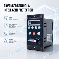 Régulateur de vitesse compact à montage sur panneau Palo pour moteur monophasé AC220V 6-250W, contrôleur de vitesse réglable, protection IP20