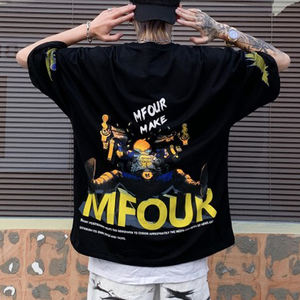 Maglietta personalizzata Hip Hop di vendita diretta in fabbrica stampata, maglietta personalizzata economica antirughe all'ingrosso da uomo 100% cotone di alta qualità - Product Image 4