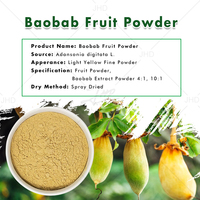 Poudre d'extrait de fruit de Baobab 100% pure et naturelle, qualité alimentaire, extraction par solvant, conditionnement en fût
