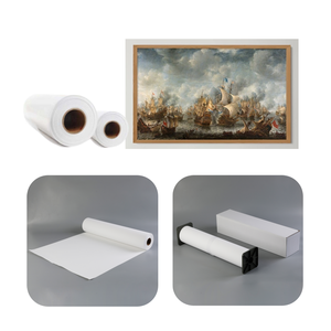 ผืนผ้าใบโพลีเอสเตอร์เคลือบด้านกันน้ำสำหรับพิมพ์อิงค์เจ็ท แบบม้วน สำหรับงานศิล<span class=keywords><strong>ป</strong></span>ะ - Product Image 1