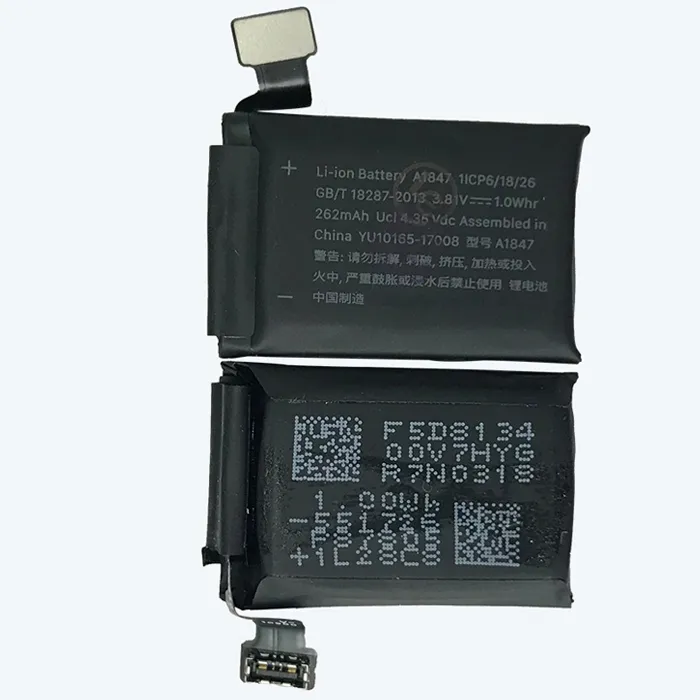 Replacement Batteries for Apple Watch Series 3 38mm Original Quality Rechargeable Battery for Iphone Watch 262mAh A1847