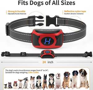 कस्टम एलईडी लाइट-अप प्लास्टिक रिचार्जेबल ip67 वाटरप्रूफ एंटी-बैर्क स्टन प्रशिक्षण कॉलर - Product Image 4