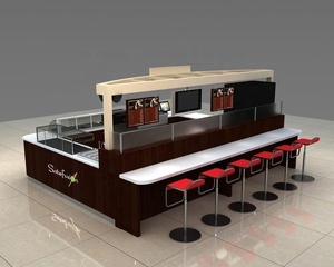 Trung Tâm Mua Sắm Sushi Bar Truy Cập Thiết Kế Hiện Đại Bằng Gỗ Sushi Kiosk Tùy Chỉnh Thực Phẩm Kiosk - Product Image 3