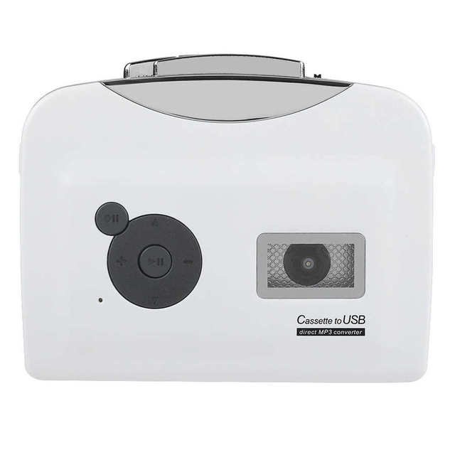 Portable Cassette Player Tape to MP3 Converter USB Flash Drive Capture Audio Music Player Recorder Radio Stereo Cassette Player