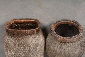 アンティーク中国籐籐魚バスケット自然安い家の装飾ダイニングルーム家具 - Product Image 4