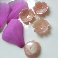 Perles à fleurs naturelles en nacre naturelle sculptée à la main, pour la fabrication de bijoux, vente en gros, 100 pièces
