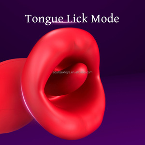 Nuevo Vibrador de Lengua Suave Color Rojo Rosa, Juguete Sexual con Labios y Boca Realistas para Mujeres con Funciones Realistas de Lamido y Succión - Product Image 4