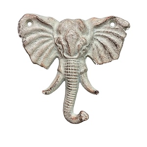 2024 New Antique Cast Iron Elephant Head Wall Decor <strong>Single</strong> <strong>Coat</strong> <strong>Hook</strong> - Product Image 1