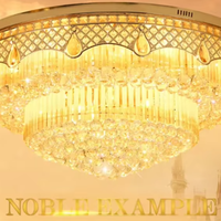 Haute qualité fantaisie Style K9 or cristal nordique moderne éclairage luxe cristal lumières plafond pour salon
