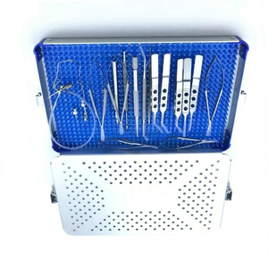 Ophthalmic Cataract Surgical Set with Steel & <b>Plastic</b> Components Manual Micro Surgery Tools and Sterilization Tray Case - Product Image 1