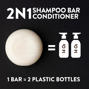 Champú y acondicionador sólidos para el cuidado de los hombres 2 en 1 de 3,5 oz, barra de jabón, alisado con función de origen natural, abastecimiento sostenible - Product Image 4