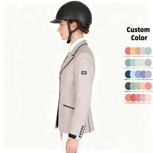 Chaqueta de Equitación para Mujer con Bolsillos, Ropa Resistente para Montar a Caballo, Artículos Ecuestres, Chaqueta de Exhibición Ecuestre con Logotipo Personalizado - Product Image 3