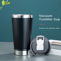 Gobelet isotherme RTS 16 oz en acier inoxydable avec ouvre-bouteille, portable pour l'extérieur, pour café glacé et bière