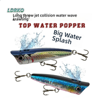 Nouveau leurre de pêche Topwater Popper 22/30g pêche en mer Popper Wobblers artificiels appât dur Wiggler plastique bar de mer