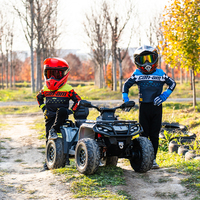 Quad électrique pour enfants Can-Am Outlander 24V sous licence, 4 roues pour tout-petits, voiture électrique pour enfants Bombardier, 2 places, crochet de remorquage - Noir