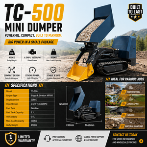 Oferta Especial Envío Gratis Mini Camión Volquete de Orugas Barato con Motor EPA CE EUR5 Pequeño Dumper de Orugas para Trabajos en Huertos y Obras de Construcción - Product Image 2
