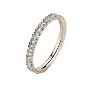 Anillo de Plata de Ley 925 con Moissanita de Corte Brillante Redondo Estilo Hip Hop, Certificado GRA, Joyería Personalizada - Product Image 1