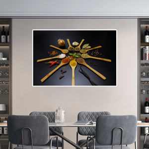 <span class=keywords><strong>Cucina</strong></span> di casa sala da pranzo immagini artistiche da parete grani spezie cucchiaio peperoni tela pittura arte casa decorazioni <span class=keywords><strong>poster</strong></span> <span class=keywords><strong>stampe</strong></span> - Product Image 4
