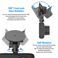 Caméra de tableau de bord de voiture OEM ODM Mini 3 pouces, double canal avant/arrière, DVR HD 1080P, grand angle 140°, capteur G, enregistrement en boucle, enregistreur vidéo