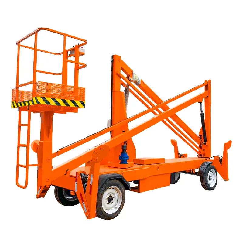 Low Maintenance 35-80ft Mobile Tow Behind Truck Mounted Telescopic Boom Lift