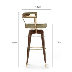 <span class=keywords><strong>Tabouret</strong></span> <span class=keywords><strong>de</strong></span> <span class=keywords><strong>bar</strong></span> pivotant en cuir <span class=keywords><strong>vert</strong></span> <span class=keywords><strong>olive</strong></span> design avec pieds en bois massif pour <span class=keywords><strong>bar</strong></span> à domicile et usage hôtelier - Product Image 2