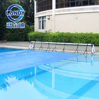 LANDY Edelstahl-Abdeckungsroller für Aufstellpools, Langlebiger Solarfolienroller für Eingelassene Schwimmbecken