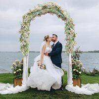 Arche de mariage en métal pour toile de fond, cadre de photomaton extérieur pour cérémonie de mariage, décoration de fête et support pour plantes grimpantes