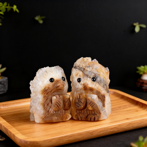 หินควอตซ์ทรงเม่นคริสตัลขนาดเล็กแกะสลักด้วยมือสำหรับเป็นของขวัญ - Product Image 2