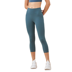 Pantalones de Yoga Ligeros de Cintura Alta para Mujer, Leggings Deportivos con Efecto Push-Up, Ropa Deportiva para Adultos, Spandex/Nailon, Color Sólido - Product Image 1