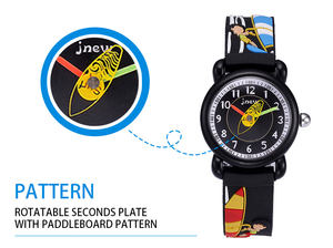<span class=keywords><strong>Montre</strong></span> à quartz à ruban ultra-mince de haute qualité sport de dessin animé personnalisé et à la mode «Surfing Boy» <span class=keywords><strong>montre</strong></span> pour bébés et enfants - Product Image 3
