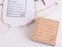 Mini Meow – Kit de tampons en bois peints à la main pour le bureau, motif accessoire vie féline
