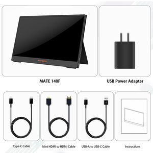14.0 "moniteur d'ordinateur portable Portable Ultra mince FHD 1080P moniteur externe pour ordinateur portable PC <span class=keywords><strong>Mac</strong></span> téléphone PS5 Xbox Switch - Product Image 4