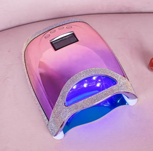 Lampe à ongles UV LED résistante à l'acétone avec poignée de transport, séchoir à vernis gel rose doré, machine de durcissement pour salon, vente en gros - Product Image 3