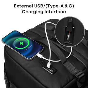 <span class=keywords><strong>Sac</strong></span> à dos de voyage amélioré à compression <span class=keywords><strong>sous</strong></span> <span class=keywords><strong>vide</strong></span> 40L avec serrure TSA intégrée pour ordinateur portable et pompe intégrée - Product Image 4