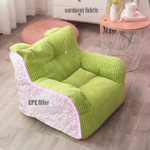 Canapé-lit pouf personnalisé une place en velours côtelé ultra doux avec housse lavable, design moderne, écologique, idéal pour appartement - Product Image 2
