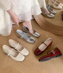 Zapatos de Mujer Antideslizantes con Cordones, de Tacón Bajo y Alto, con Punta Puntiaguda, Estilo Sexy para Banquete, Zapatos de Moda - Product Image 2