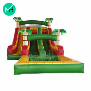 Tobogán de agua inflable para exteriores, <span class=keywords><strong>casa</strong></span> de rebote de PVC resistente, para escalada, para pared, piscina contra salpicaduras - Product Image 6