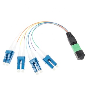 Hot bán 8 lõi <span class=keywords><strong>Duplex</strong></span> LC UPC MPO sợi Patchcord 0.5M LSZH 0.9mm MPO sợi quang vá dây - Product Image 1