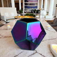 Pot et vase décoratifs de table en acier inoxydable doré, faits à la main, de luxe, modernes et de petite taille, pour la décoration intérieure