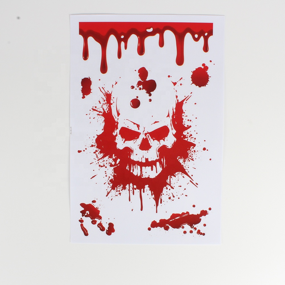 window static cling 2022 halloween party supplies theme custom fluorescence accept stickers label low