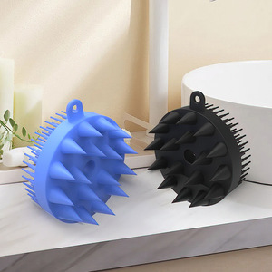 Cepillo de Baño Redondo de Silicona de Doble Cara Jianhong, Cepillo de PVA Largo para Masaje Corporal y Limpieza del Cuero Cabelludo, Uso en Seco y Húmedo - Product Image 1