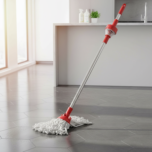 Gizmop 200 Gr Wet <b>Mop</b> Antibacterial Sustainable Cotton <b>Microfibre</b> Head Quick Absorption Durable Reusable Self-Wringer Stainless - Product Image 3