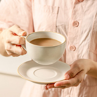 Ensemble de tasses à expresso en céramique italienne, porcelaine, couleur unie, simple, passe au lave-vaisselle, résistant à la chaleur, café, latte art, design européen