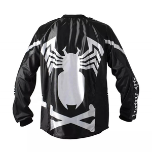 Black Long Sleeve Paintball Jersey With <b>White</b>-Spider-Design For Outdoor-Activities Men's Game-Paintball Camouflage-Tactical - Product Image 2