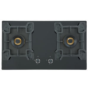 Table <span class=keywords><strong>de</strong></span> cuisson à gaz à 2 brûleurs en verre trempé, fabricant OEM ODM, cuisinière à gaz domestique - Product Image 4