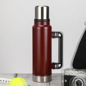Bouteille isotherme à double paroi en acier inoxydable 1L 1.4L 1.9L avec poignée pour l'extérieur - Product Image 1