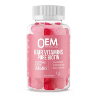 Ventes directes d'usine OEM/ODM Gommes immunisées Vinaigre de cidre de pomme Mousse de mer Ashwagandha Sureau Vitamine Biotine pour adultes