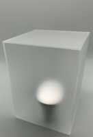 Boîte de présentation en acrylique givré à 5 faces personnalisée RAYI - Vitrine en plexiglas - Boîte de rangement en Lucitec givré